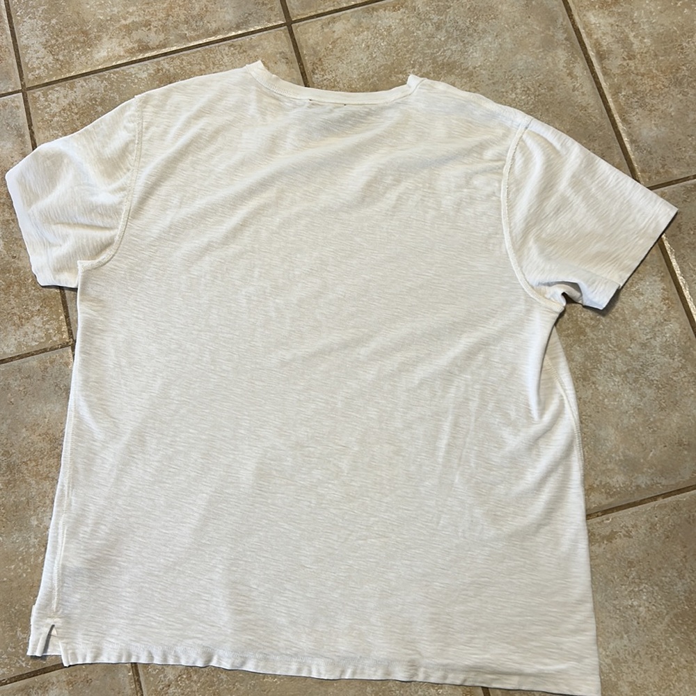 7 For All Mankind Plain White Tee Shirt Men's size L - Picture 7 of 8